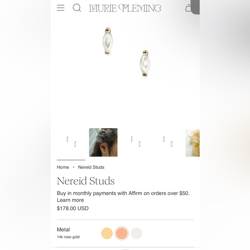 Laurie Fleming Nereid Studs (pair)